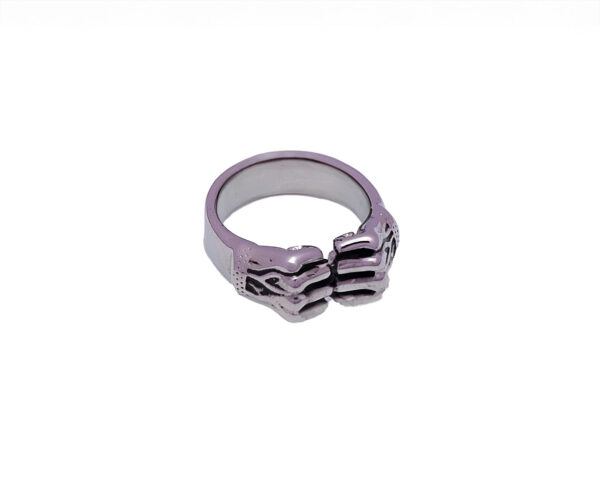 Skeleton Grip Stainless Steel Ring