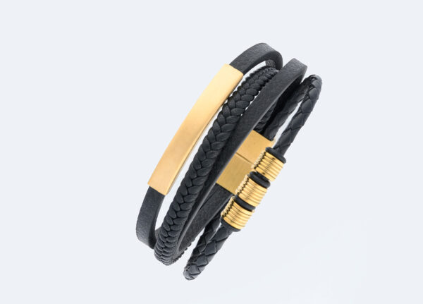 ShadowLayer Leather Wrap Bracelet